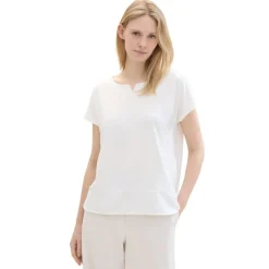 Camisetas manga corta Tom tailor T-Shirt Fabric Mix Crew Neck