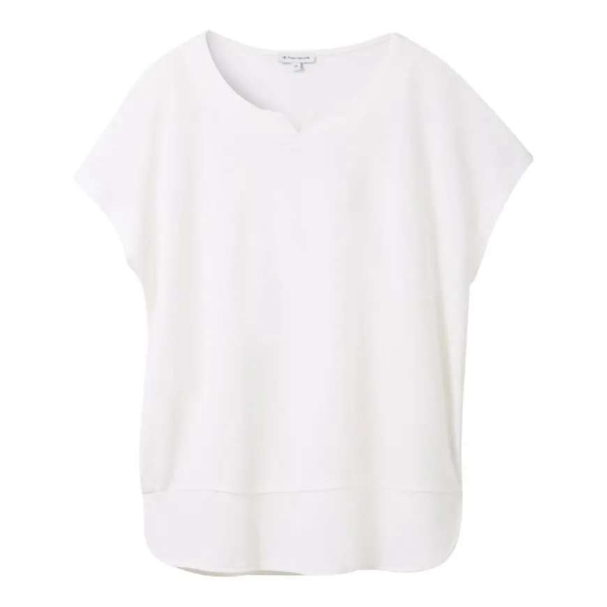 Camisetas manga corta Tom tailor T-Shirt Fabric Mix Crew Neck