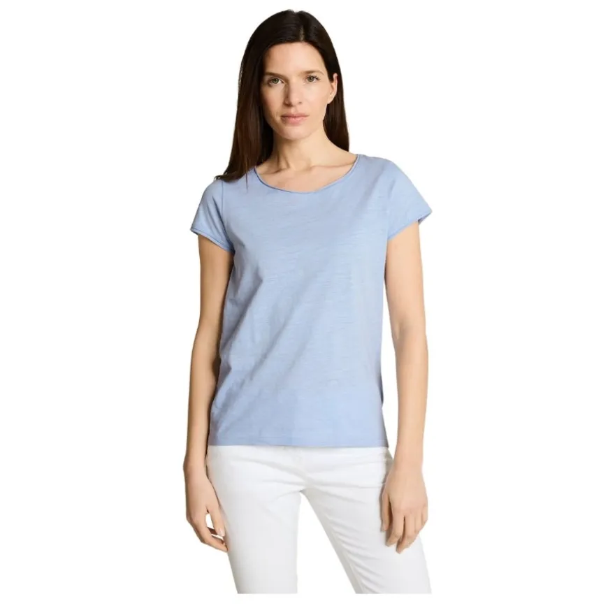 Camisetas manga corta Tom tailor T-Shirt Slub Jersey Wide Crew Neck