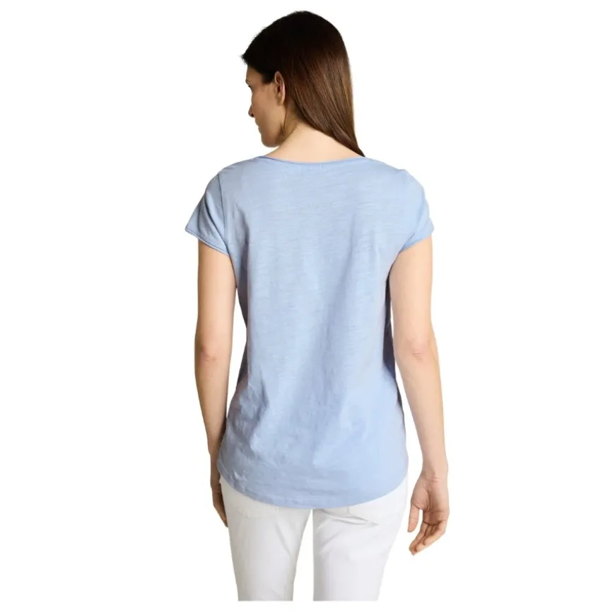 Camisetas manga corta Tom tailor T-Shirt Slub Jersey Wide Crew Neck