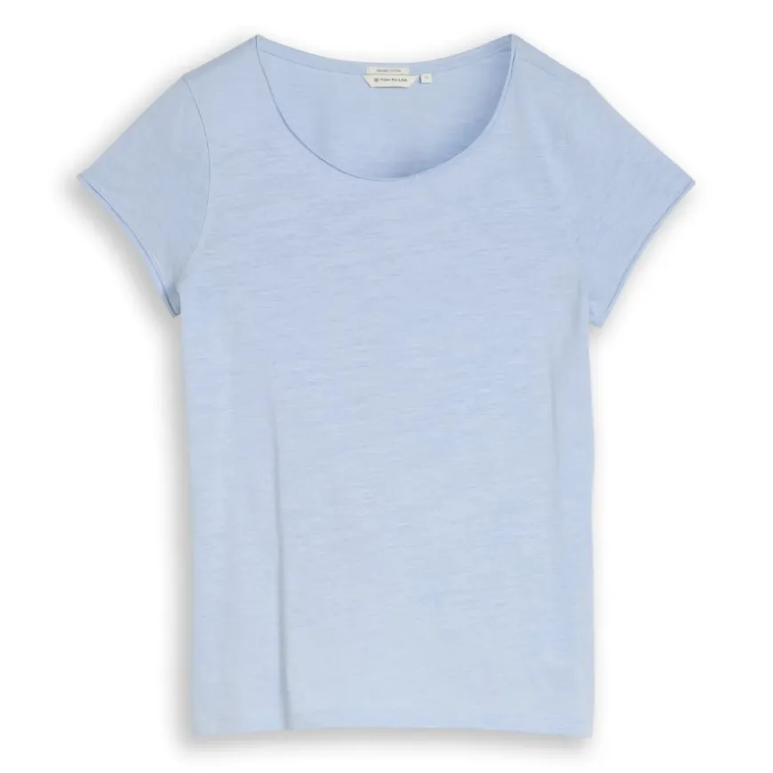 Camisetas manga corta Tom tailor T-Shirt Slub Jersey Wide Crew Neck