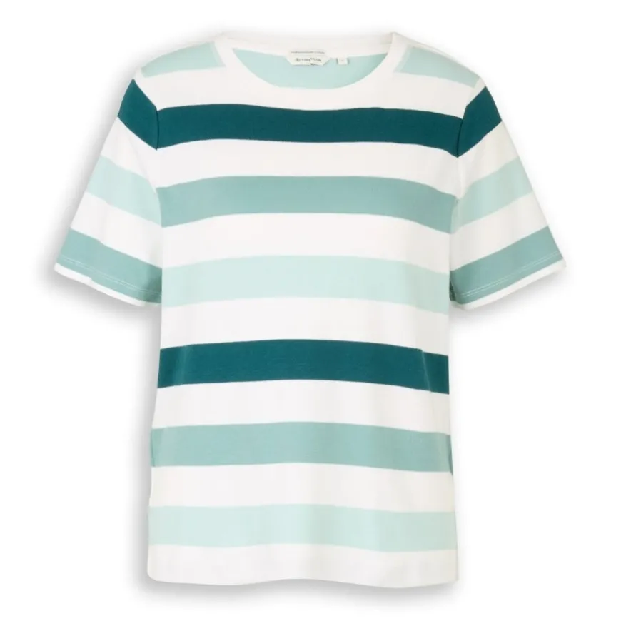 Camisetas manga corta Tom tailor T-Shirt Boxy Crew Neck With Print