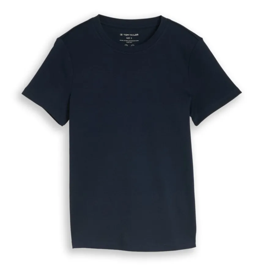 Camisetas manga corta Tom tailor T-Shirt Crew Neck Basic Interlock