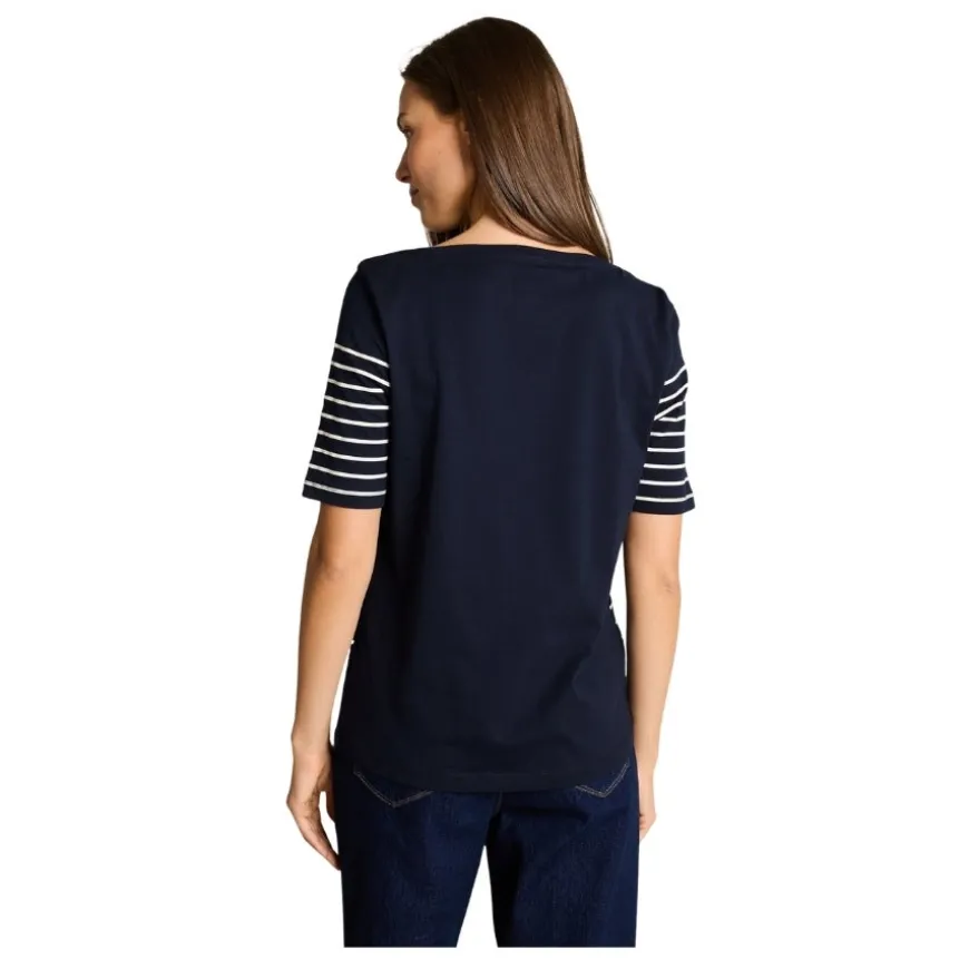 Camisetas manga corta Tom tailor T-Shirt Placed Stripe Boat Neck