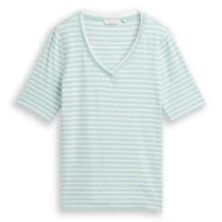 Camisetas manga corta Tom tailor T-Shirt Stripe V-Neck