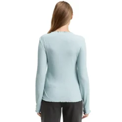 Camisetas manga corta Tom tailor Rib T-Shirt With Frill Edge