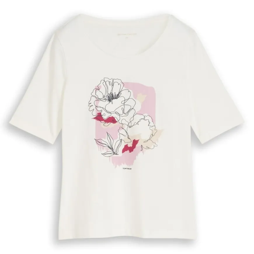 Camisetas manga corta Tom tailor T-Shirt Crew Neck With Print