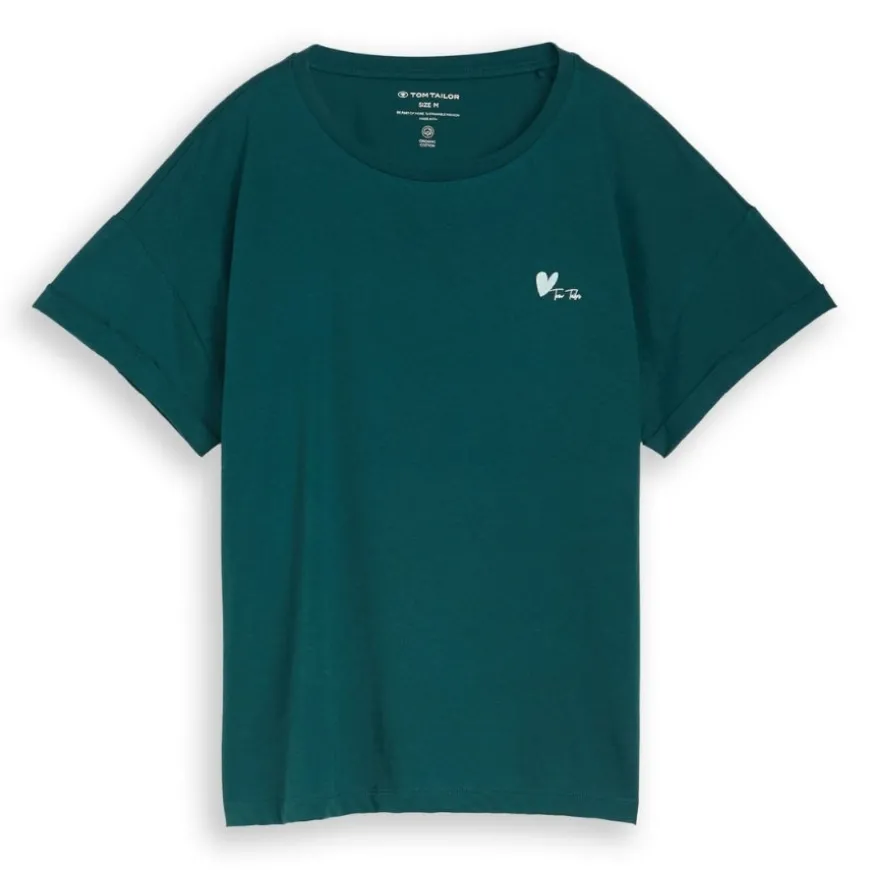 Camisetas manga corta Tom tailor T-Shirt Drop Shoulder Chest Embro