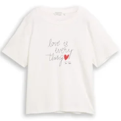 Camisetas manga corta Tom tailor T-Shirt Boxy Crew Neck With Print