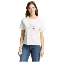 Camisetas manga corta Tom tailor T-Shirt Boxy Crew Neck With Print