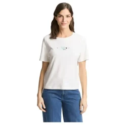 Camisetas manga corta Tom tailor T-Shirt Boxy Crew Neck With Print