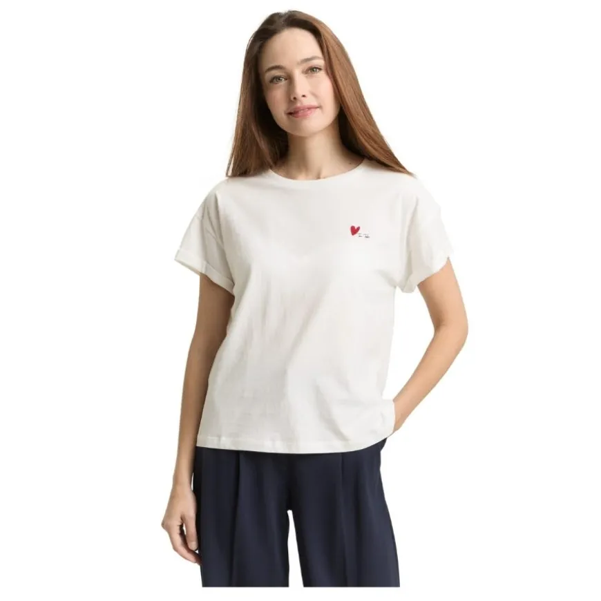 Camisetas manga corta Tom tailor T-Shirt Drop Shoulder Chest Embro