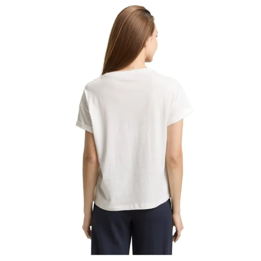 Camisetas manga corta Tom tailor T-Shirt Drop Shoulder Chest Embro