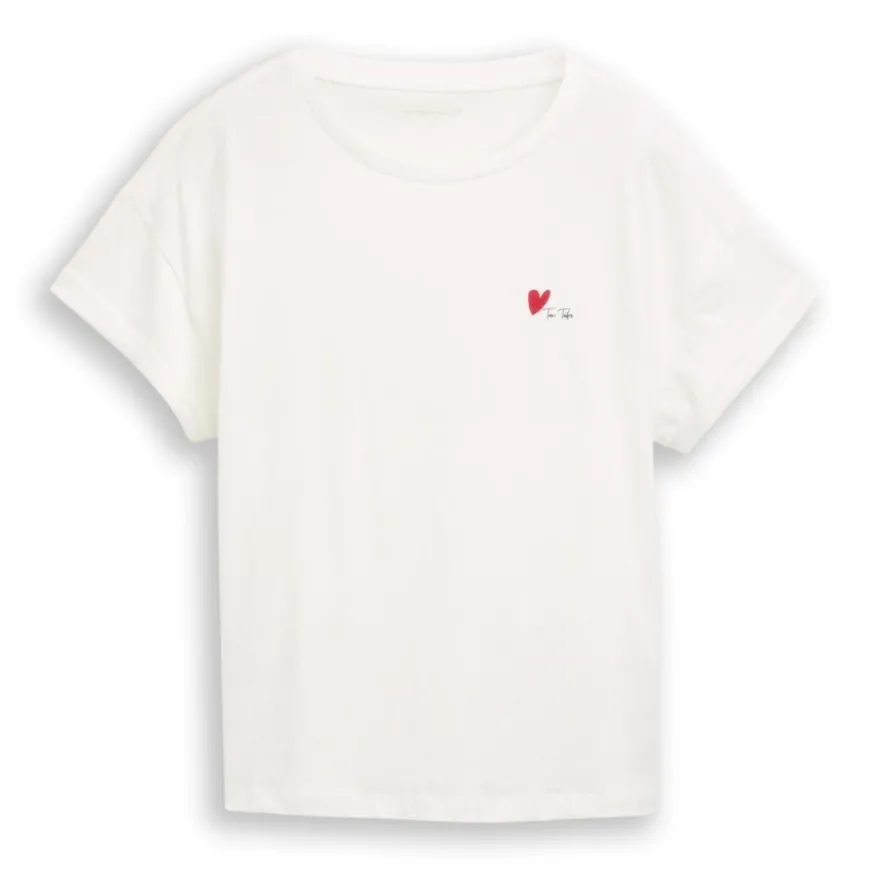 Camisetas manga corta Tom tailor T-Shirt Drop Shoulder Chest Embro