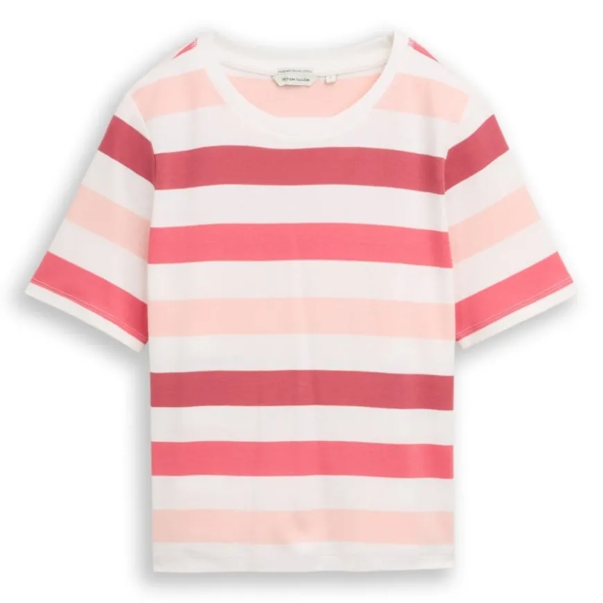 Camisetas manga corta Tom tailor T-Shirt Boxy Crew Neck With Print