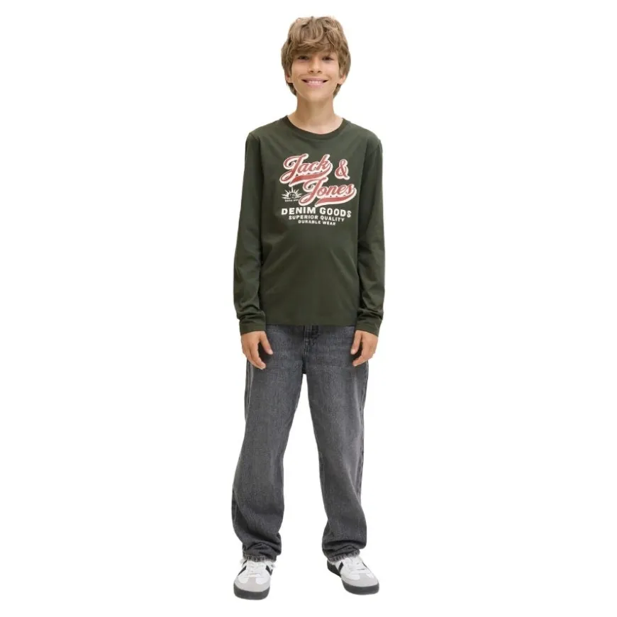 Camisetas manga larga Jack & jones N.U. Jjelogo Tee Ls O-Nec 2 Col Aw25 Noos Jnr PT