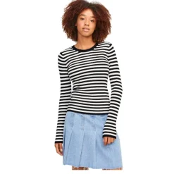 Camisetas manga larga Jjxx Jxjodi Tight Stripe Crew Neck Knit Noos