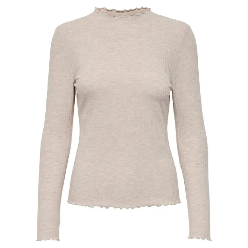 Camisetas manga larga Only Onlemma L S High Neck Top Noos Jrs