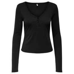 Camisetas manga larga Only Onlfree Life L S Placket Rib Top Jrs