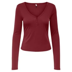 Camisetas manga larga Only Onlfree Life L/S Placket Rib Top Jrs