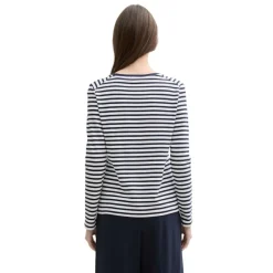 Camisetas manga larga Tom tailor Striped Interlock T-Shirt T-Shirts