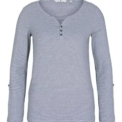 Camisetas manga larga Tom tailor T-Shirt Stripe Henley