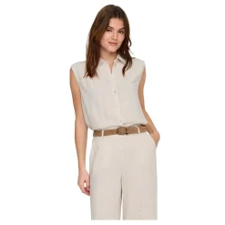 Camisetas sin mangas Only Onlsiesta S L Linen Bl Shirt Pnt Noos