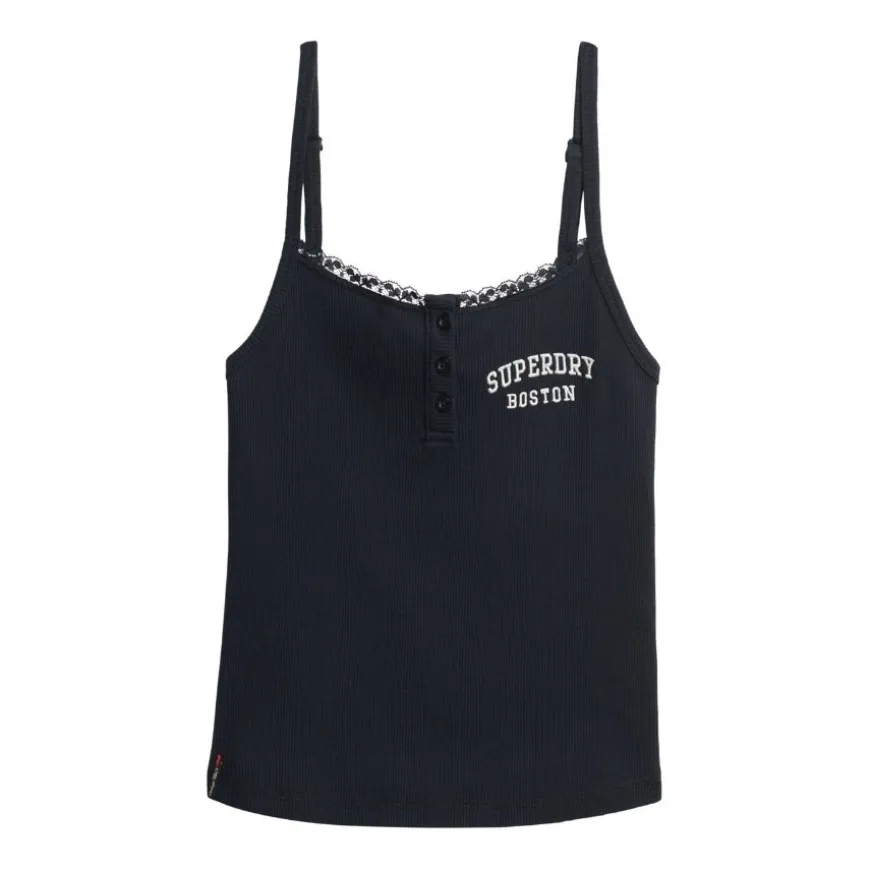 Camisetas sin mangas Superdry Athletic Embroider Button Cami