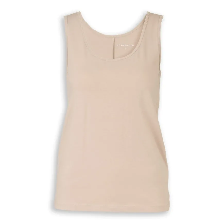 Camisetas sin mangas Tom tailor T-Shirt Top Crew Neck