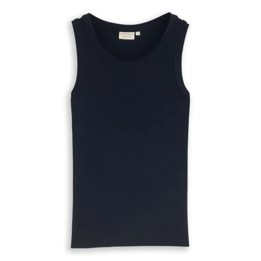 Camisetas sin mangas Tom tailor T-Shirt Rib Top