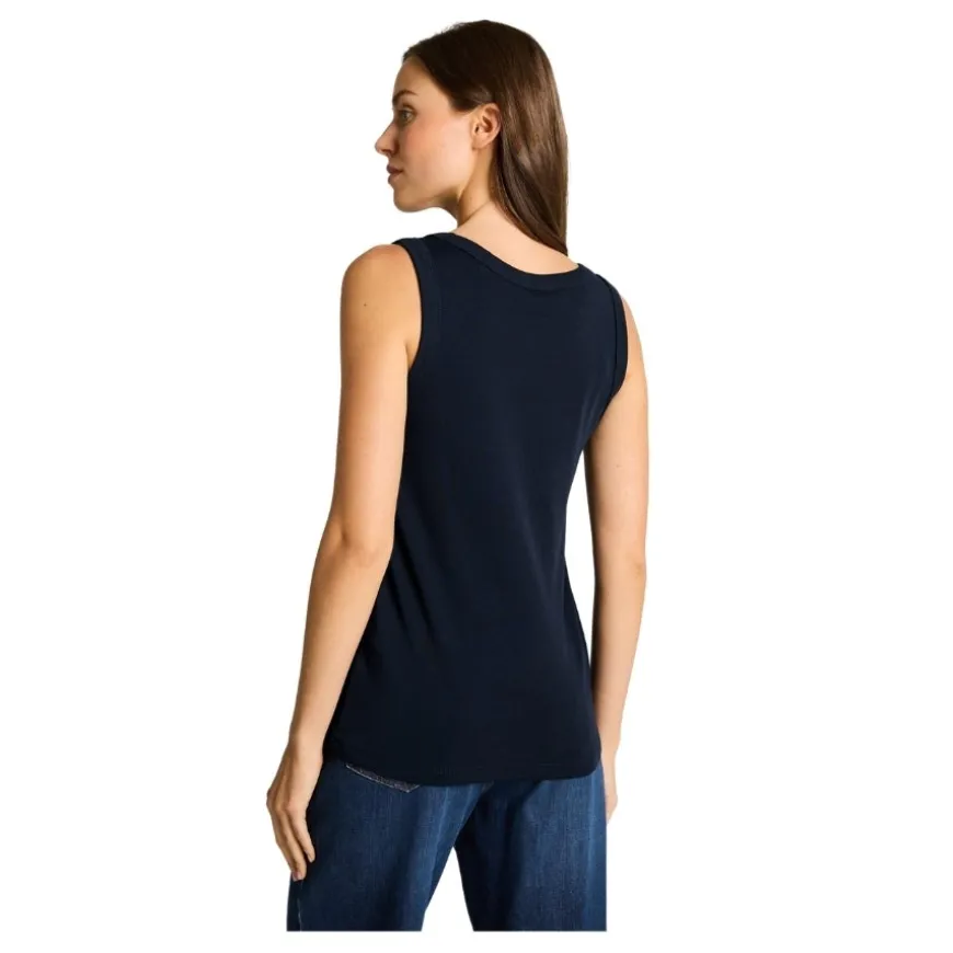 Camisetas sin mangas Tom tailor T-Shirt Rib Top