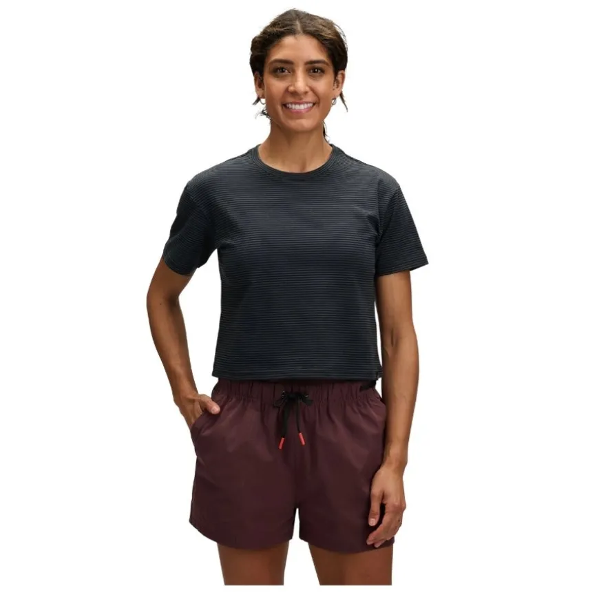 Camisetas manga corta Black diamond W Bd Stripe Crop Ss Tee