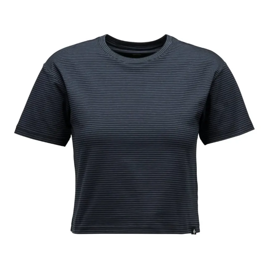 Camisetas manga corta Black diamond W Bd Stripe Crop Ss Tee