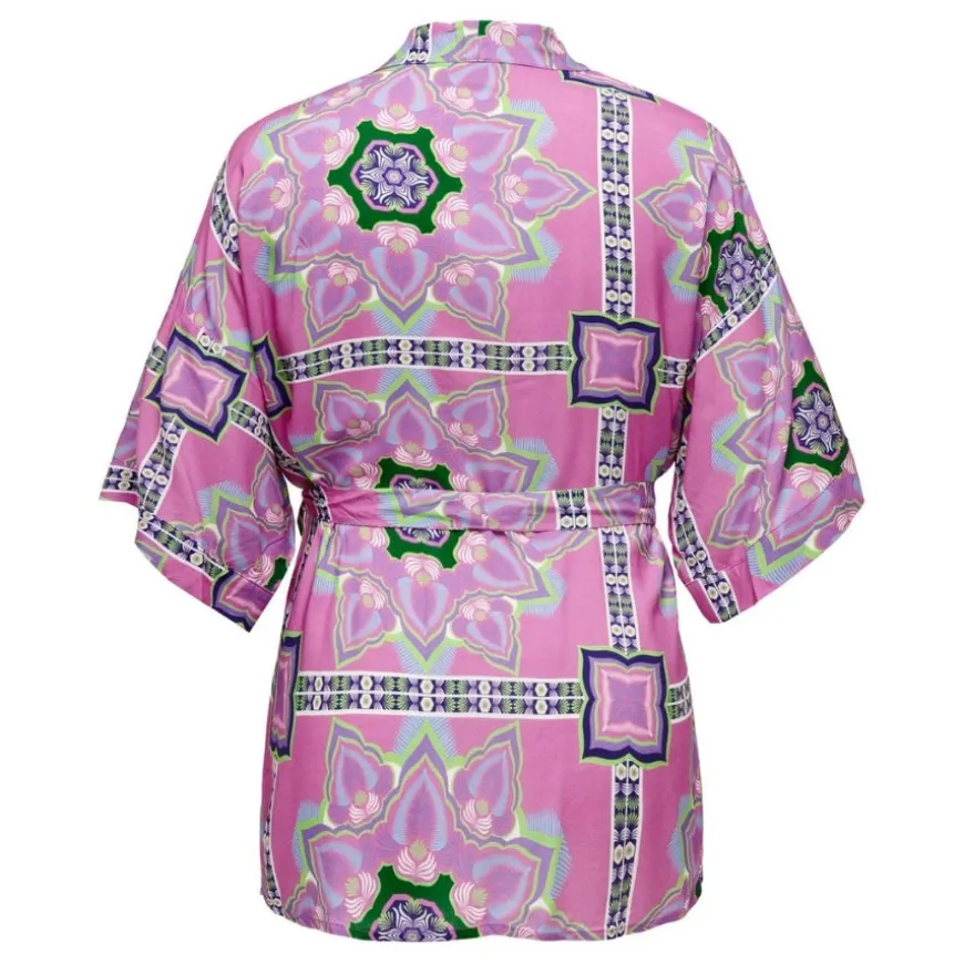 Camisetas manga corta Carmakoma Carkendra Life 3 4 Tie Kimono Aop