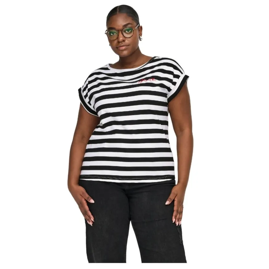 Camisetas manga corta Carmakoma Carclaudia S S Glitter Top Noos