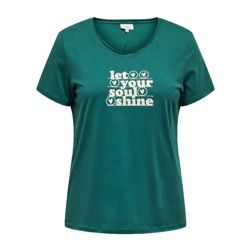 Camisetas manga corta Carmakoma Carquote Ss V-Neck Reg Tee Jrs