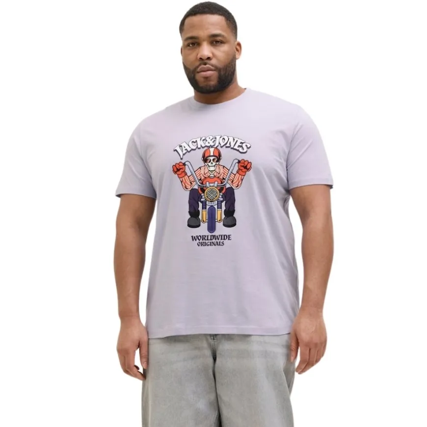 Camisetas manga corta Jack & jones plus Joranatomy Skull Tee Ss Crew Neck Pls