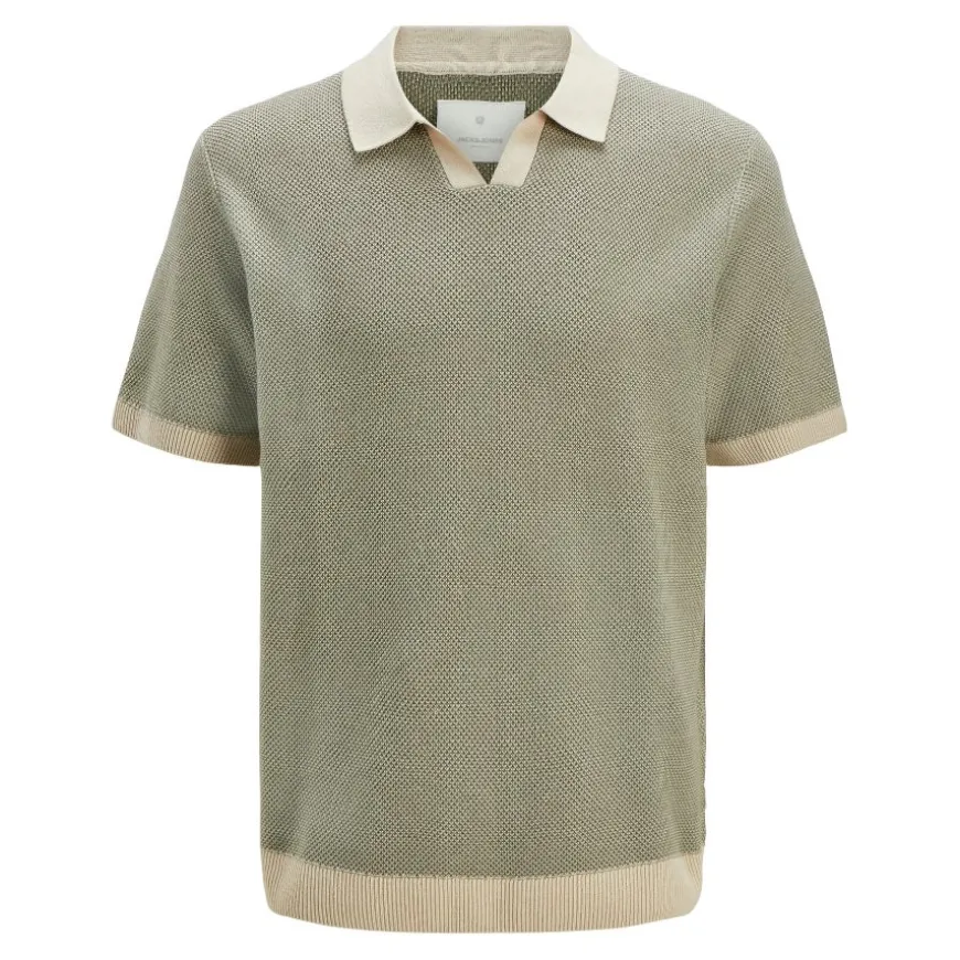 Camisetas manga corta Jack & jones Jprcceaston Knit Split Neck Ss Sn