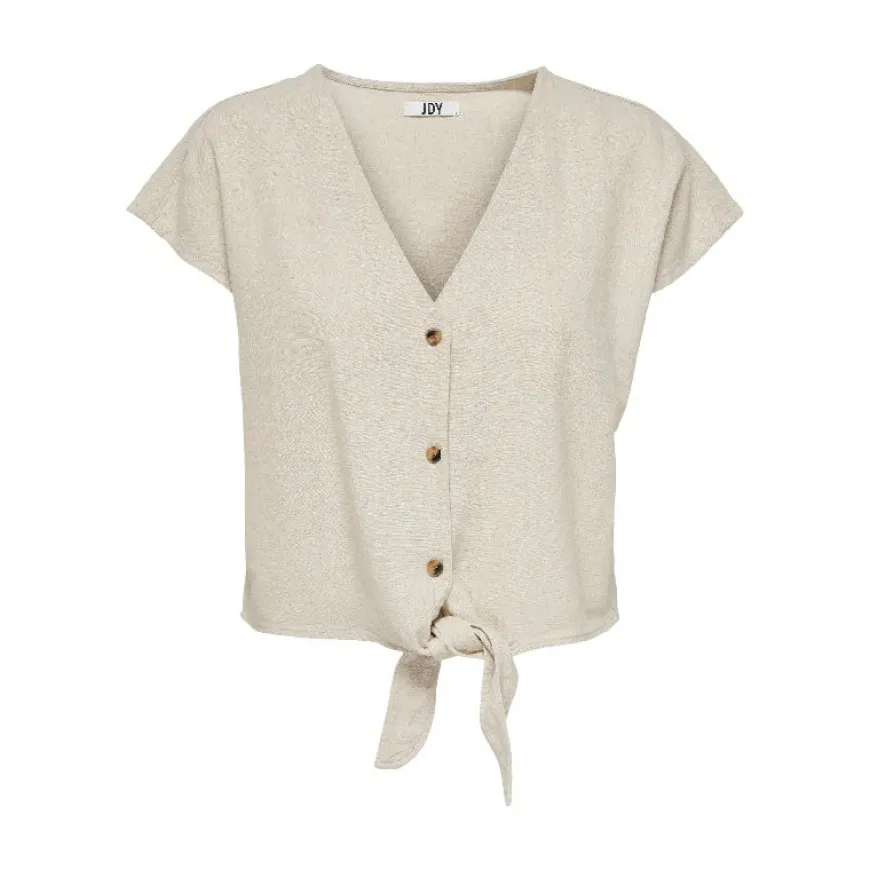 Camisetas manga corta Jdy Jdysay S S Linen Knot Shirt Wvn