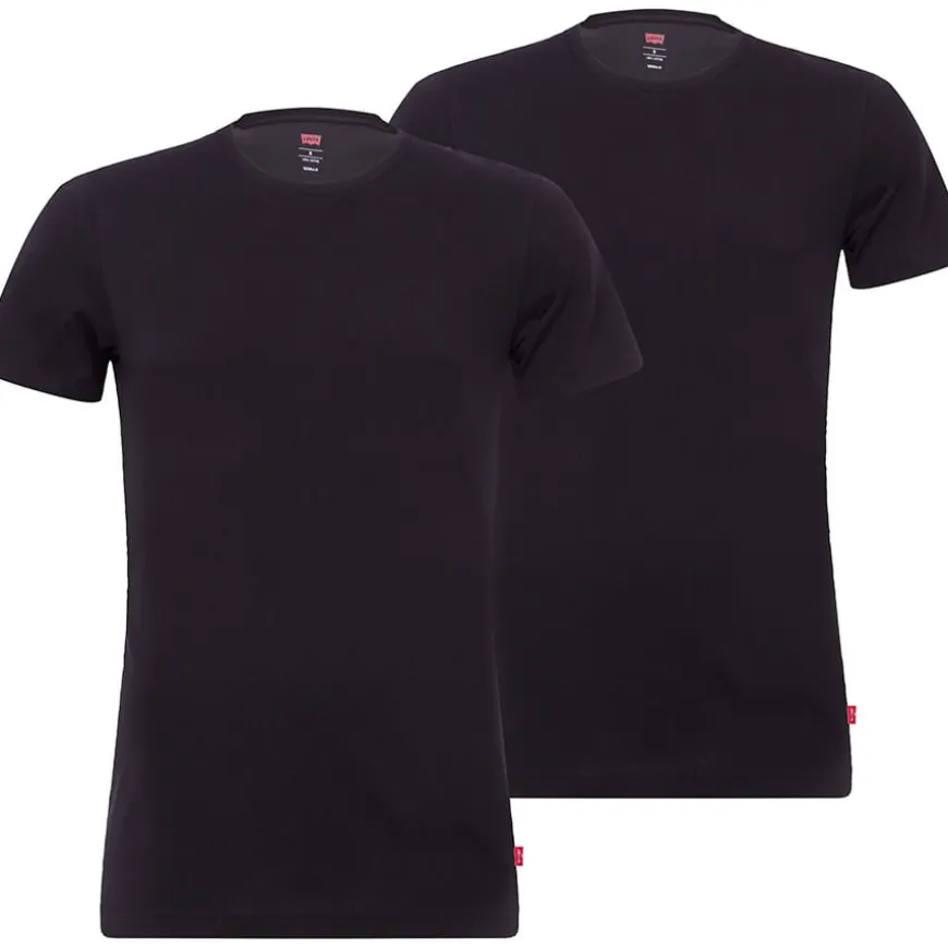 Camisetas manga corta Levis Levis Men Solid Crew 2P