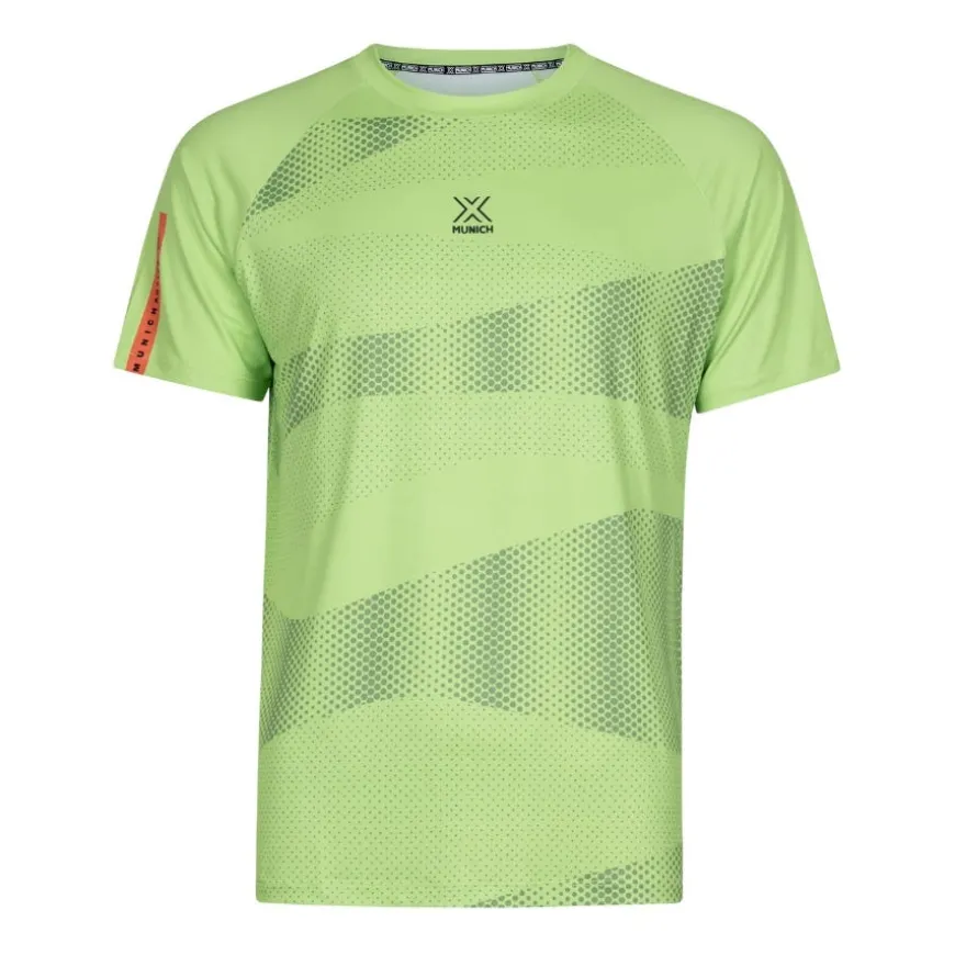 Camisetas manga corta Munich Padel T-Shirt Smash Lime