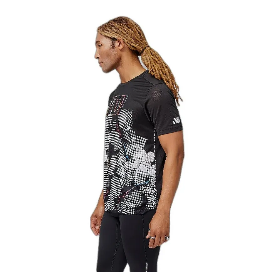 Camisetas manga corta New balance London Edition Printed Impact Run Short Sleeve