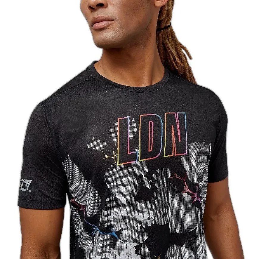 Camisetas manga corta New balance London Edition Printed Impact Run Short Sleeve