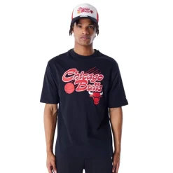 Camisetas manga corta New era Nba Script Os Tee Chicago Bulls Blkfdr