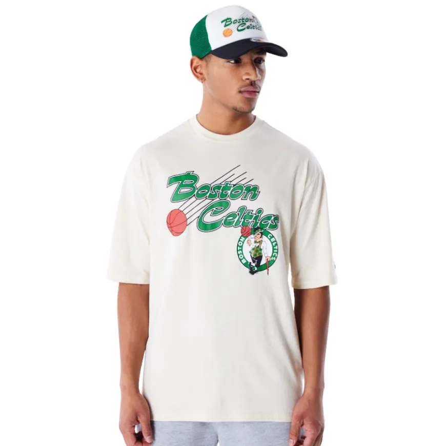 Camisetas manga corta New era Nba Script Os Tee Boston Celtics Ltcblk