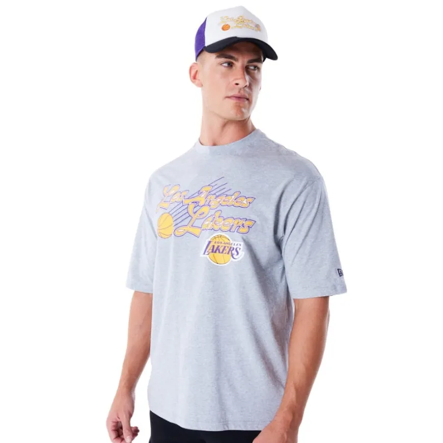Camisetas manga corta New era Nba Script Os Tee Los Angeles Lakers Hgrcny