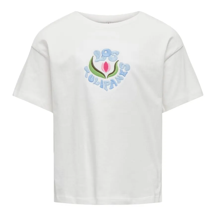 Camisetas manga corta Only kids Kogflower Maiken Crop S S Box Jrs