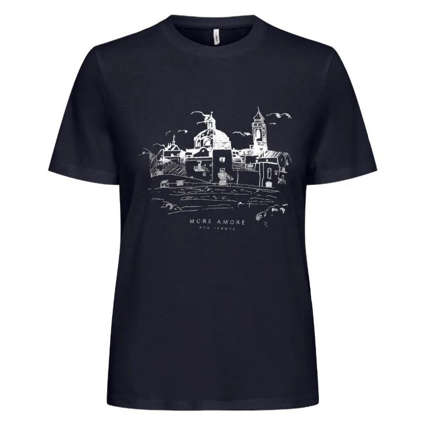 Camisetas manga corta Only OF Onlcharlotte Reg S S City Top Box Jrs