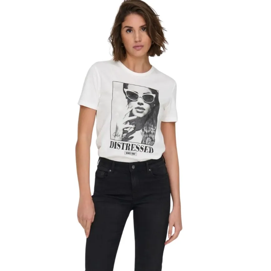 Camisetas manga corta Only Onlalba Life S S Ego Top Box Cs Jrs