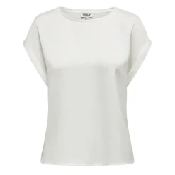 Camisetas manga corta Only Onllieke S S Satin Mix Top Wvn Noos